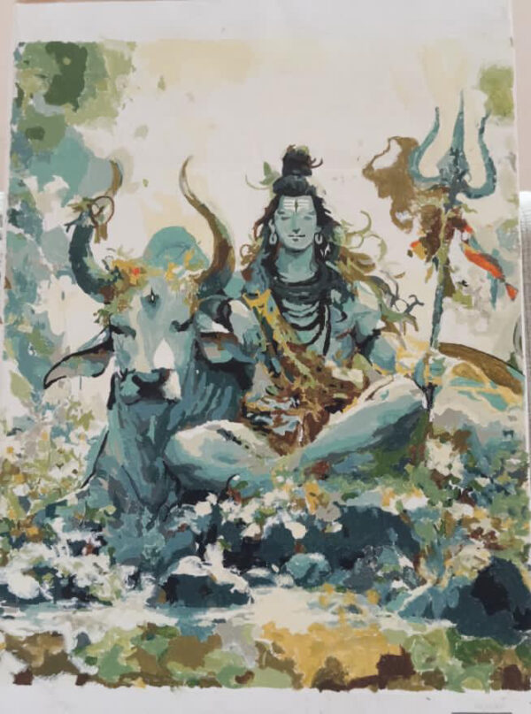 Shiva: The Serene Yogi with Nandi